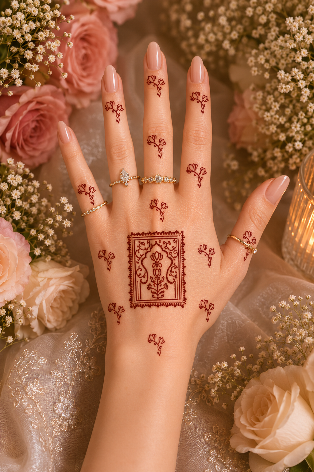 Lotus luxe - Henna Stencil