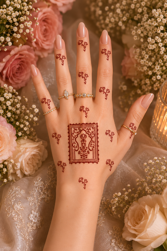 Lotus luxe - Henna Stencil