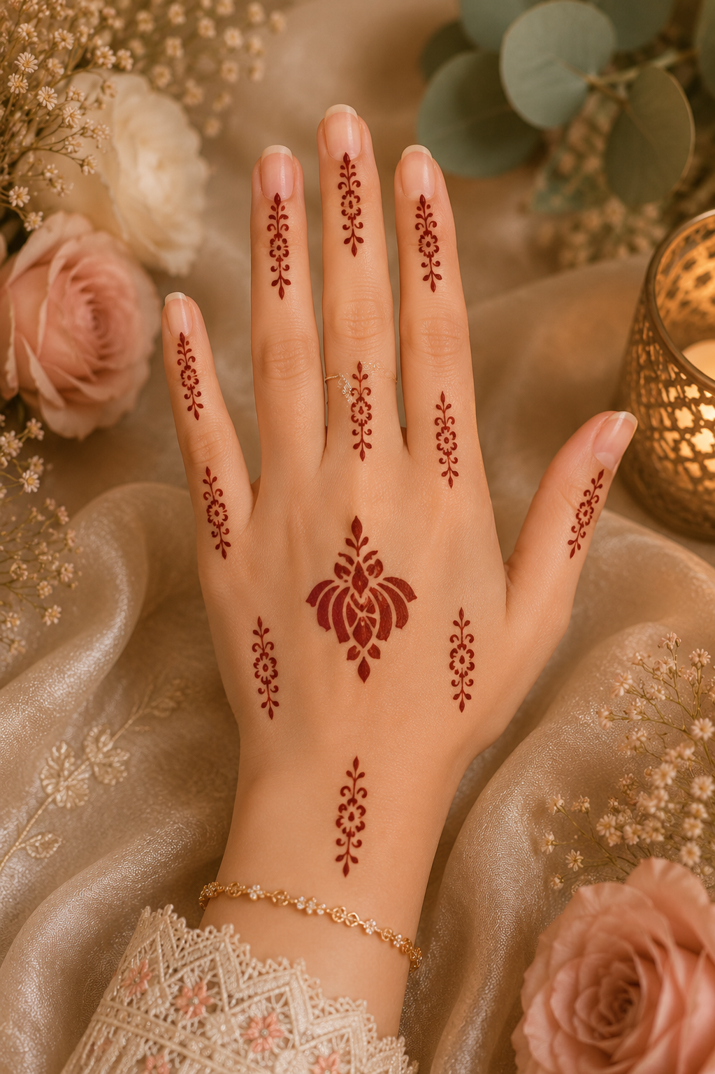 Urban lotus - Henna Stencil